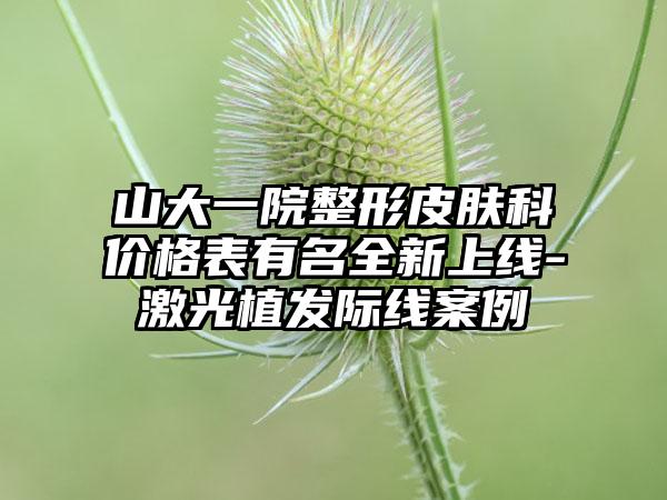 山大一院整形皮肤科价格表有名全新上线-激光植发际线案例