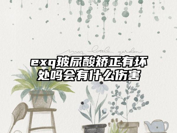 exq玻尿酸矫正有坏处吗会有什么伤害