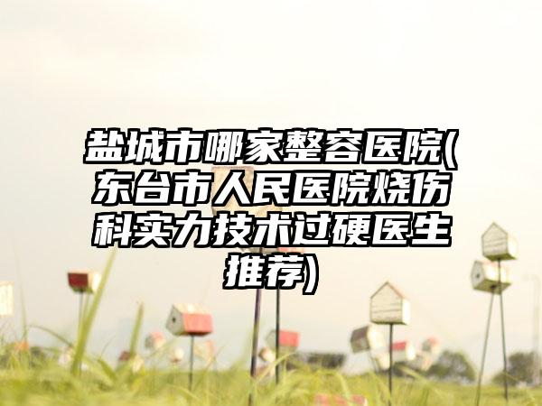盐城市哪家整容医院(东台市人民医院烧伤科实力技术过硬医生推荐)