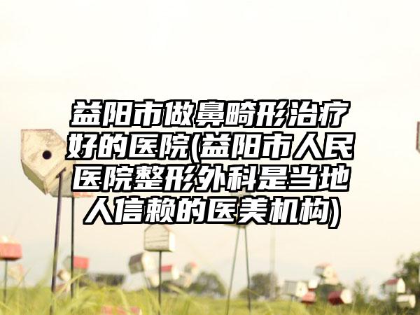 益阳市做鼻畸形治疗好的医院(益阳市人民医院整形外科是当地人信赖的医美机构)