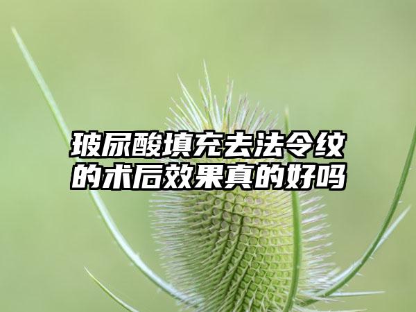 玻尿酸填充去法令纹的术后效果真的好吗