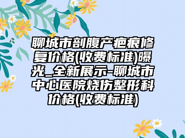 聊城市剖腹产疤痕修复价格(收费标准)曝光_全新展示-聊城市中心医院烧伤整形科价格(收费标准)