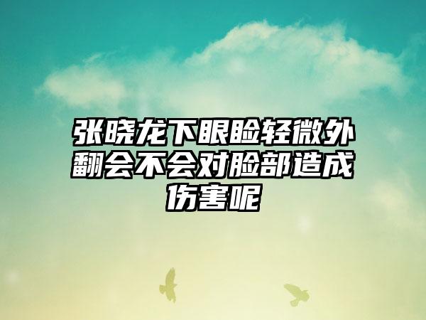 张晓龙下眼睑轻微外翻会不会对脸部造成伤害呢