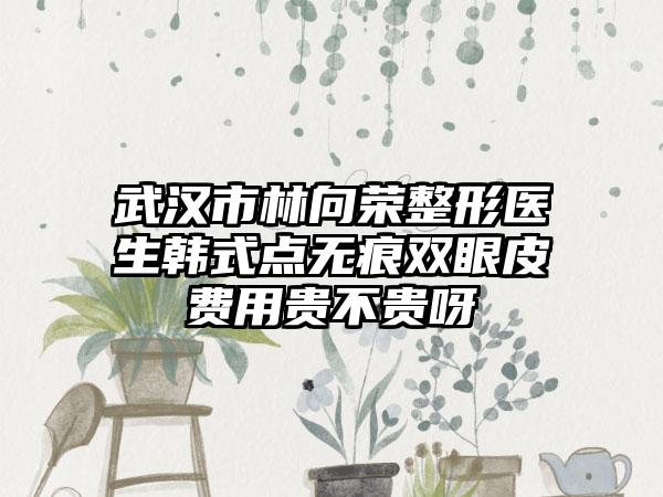 武汉市林向荣整形医生韩式点无痕双眼皮费用贵不贵呀