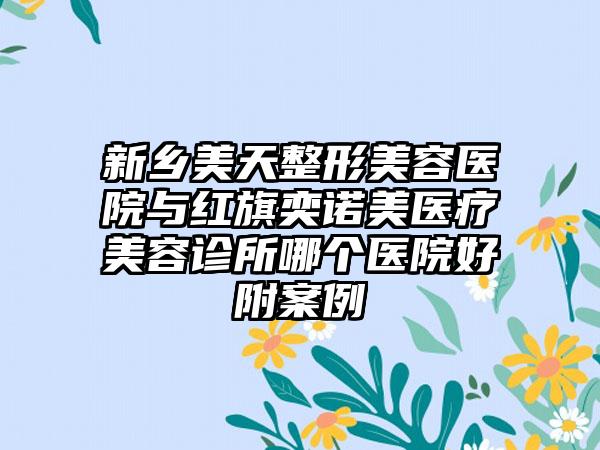 新乡美天整形美容医院与红旗奕诺美医疗美容诊所哪个医院好附案例