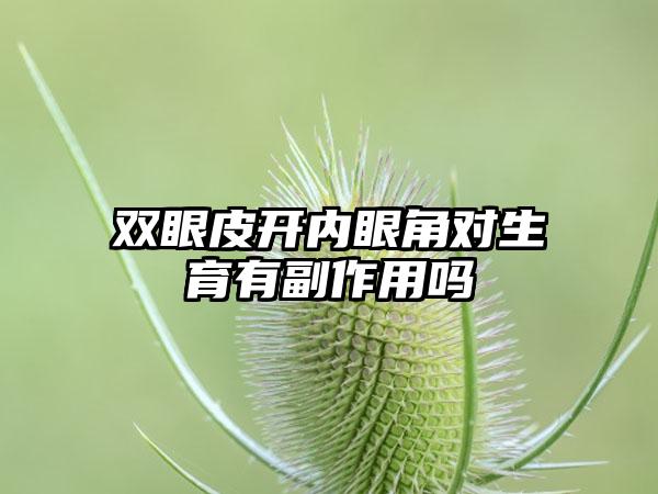 双眼皮开内眼角对生育有副作用吗