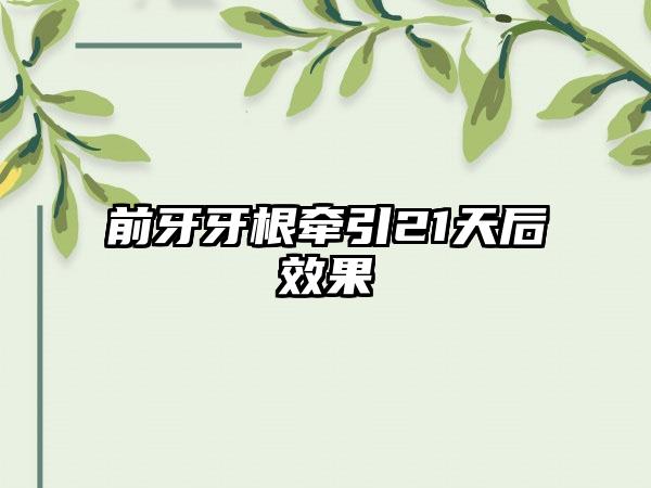前牙牙根牵引21天后效果