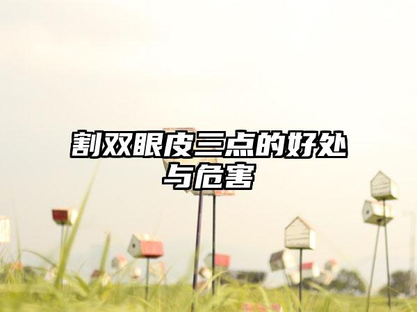 割双眼皮三点的好处与危害