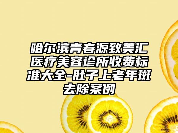 哈尔滨青春源致美汇医疗美容诊所收费标准大全-肚子上老年斑去除案例