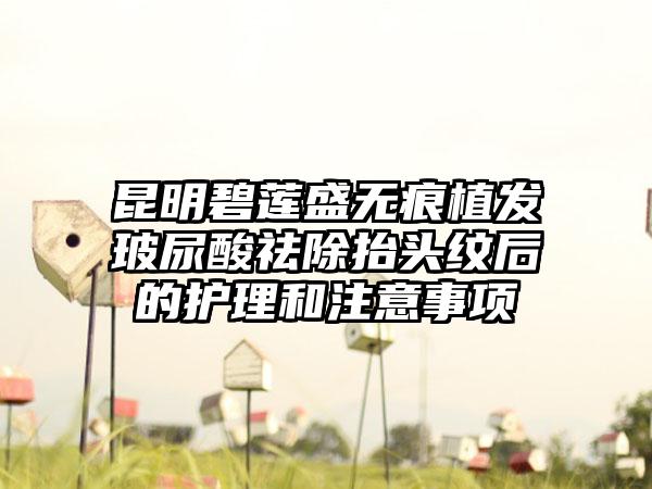昆明碧莲盛无痕植发玻尿酸祛除抬头纹后的护理和注意事项