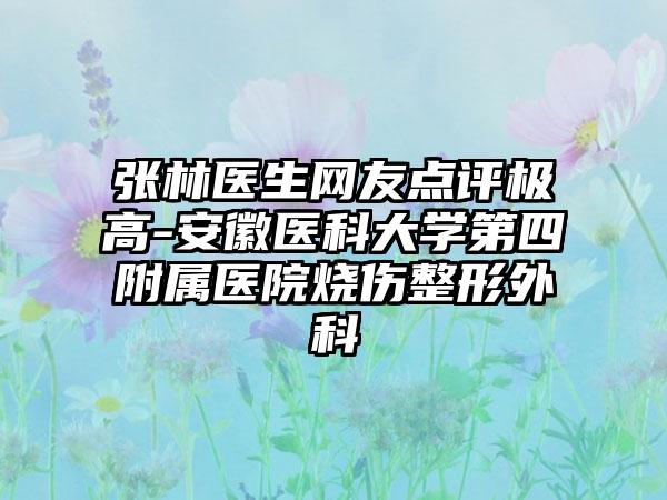 张林医生网友点评极高-安徽医科大学第四附属医院烧伤整形外科