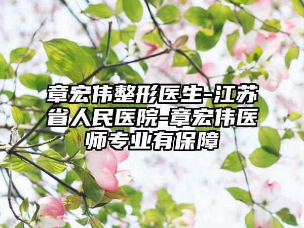 章宏伟整形医生-江苏省人民医院-章宏伟医师专业有保障
