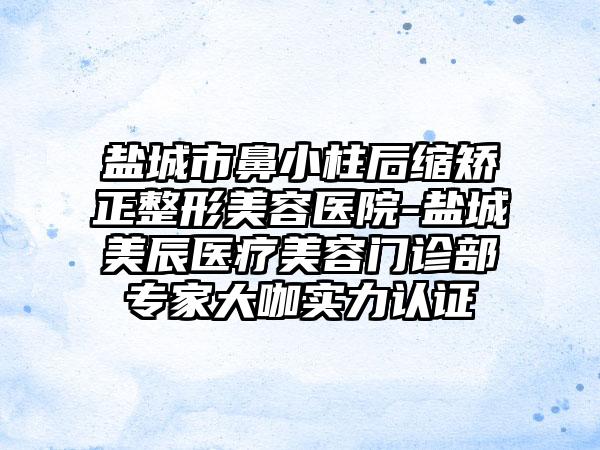 盐城市鼻小柱后缩矫正整形美容医院-盐城美辰医疗美容门诊部专家大咖实力认证