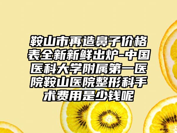 鞍山市再造鼻子价格表全新新鲜出炉-中国医科大学附属第一医院鞍山医院整形科手术费用是少钱呢