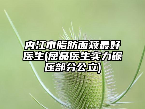 内江市脂肪面颊最好医生(屈晶医生实力碾压部分公立)