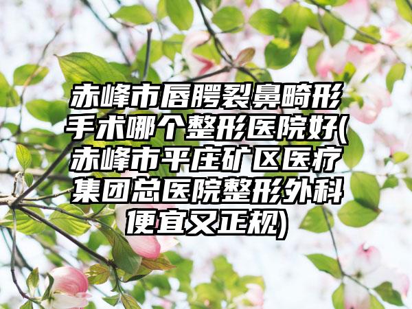 赤峰市唇腭裂鼻畸形手术哪个整形医院好(赤峰市平庄矿区医疗集团总医院整形外科便宜又正规)