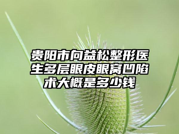 贵阳市向益松整形医生多层眼皮眼窝凹陷术大概是多少钱
