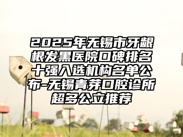 2025年无锡市牙龈根发黑医院口碑排名十强入选机构名单公布-无锡青芽口腔诊所超多公立推荐