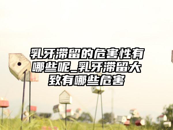 乳牙滞留的危害性有哪些呢_乳牙滞留大致有哪些危害