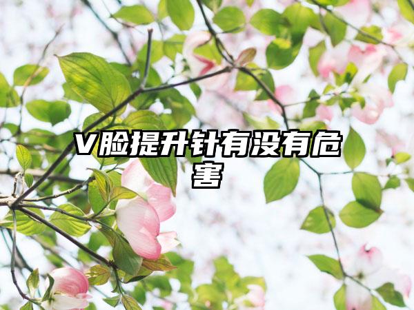 V脸提升针有没有危害