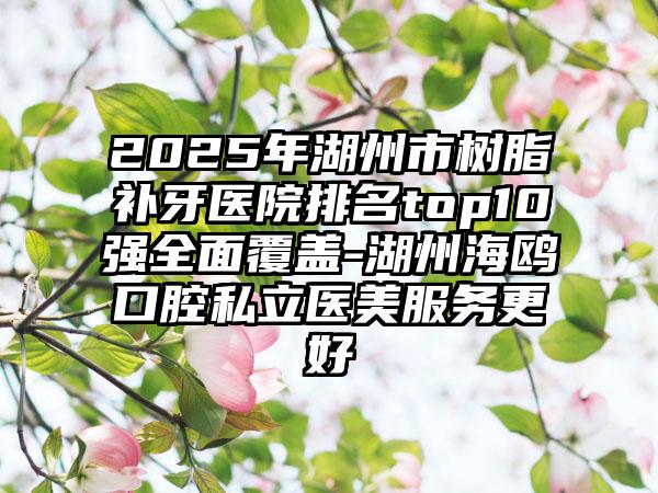2025年湖州市树脂补牙医院排名top10强全面覆盖-湖州海鸥口腔私立医美服务更好