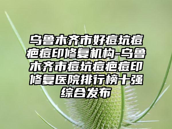 乌鲁木齐市好痘坑痘疤痘印修复机构-乌鲁木齐市痘坑痘疤痘印修复医院排行榜十强综合发布