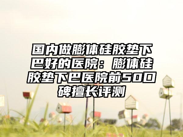 国内做膨体硅胶垫下巴好的医院：膨体硅胶垫下巴医院前50口碑擅长评测