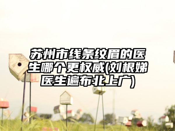 苏州市线条纹眉的医生哪个更权威(刘根娣医生遍布北上广)